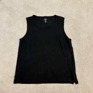 J. Crew Charcoal Linen Tee